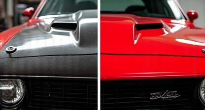 Before and after Ultimate Protection on Joshua's Camaro